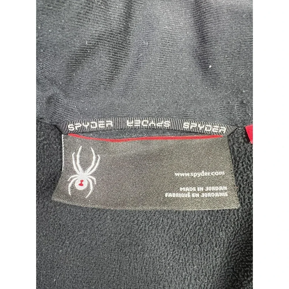 Spyder Pullover Mens Large Gray 1/4 Zip Long Sleeve Ski Fleece Performance Top - Picture 6 of 10